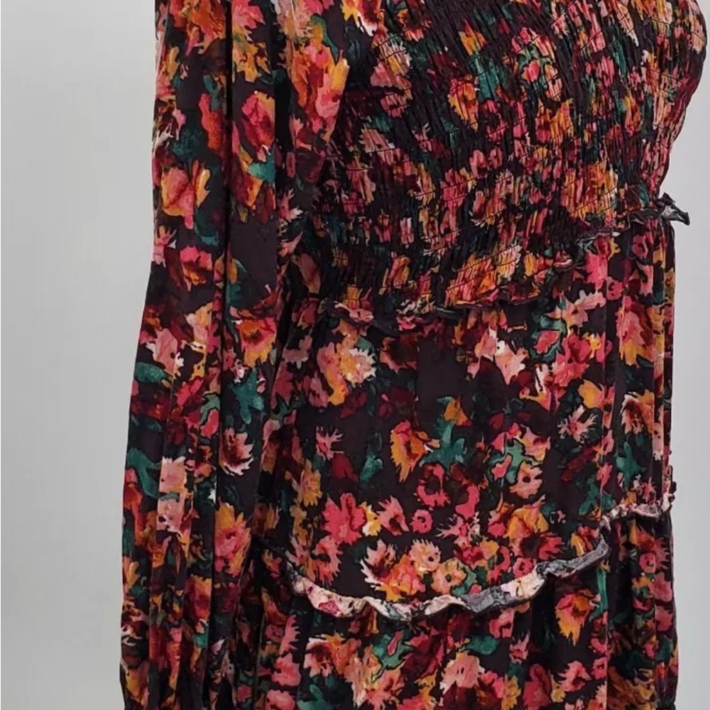 Maurices Floral Smocked Blouse- long sleeved dress V-Necked 3x. - Picture 13 of 13